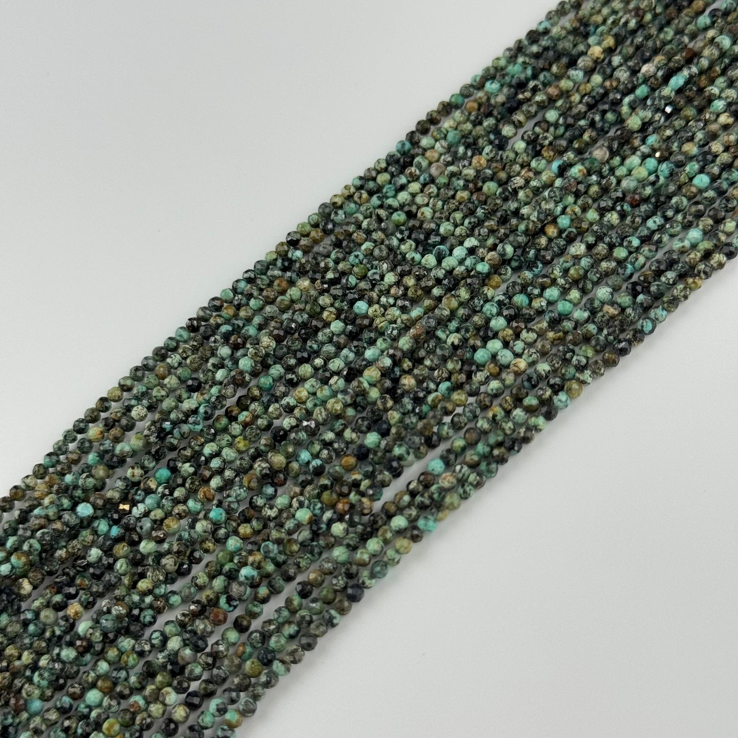 African Turquoise (Jasper) Faceted Round Beads - (A Quality)