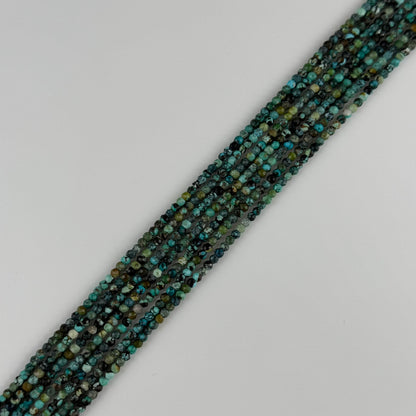 Turquoise Faceted Round Gemstone Beads - (A Quality)