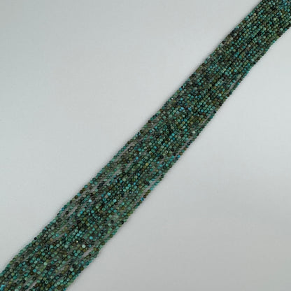 Turquoise Faceted Round Gemstone Beads - (A Quality)