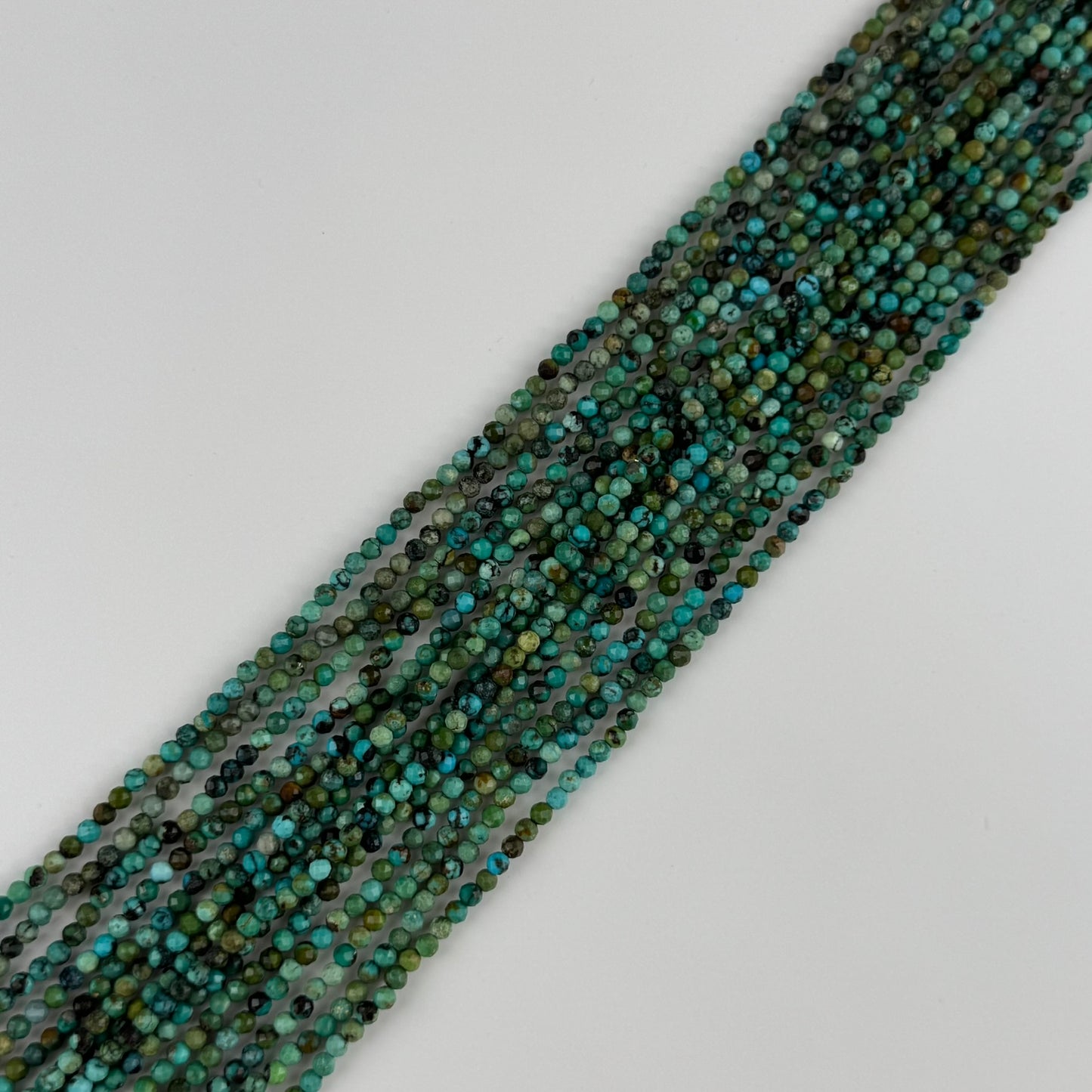 Turquoise Faceted Round Beads - (A Quality)