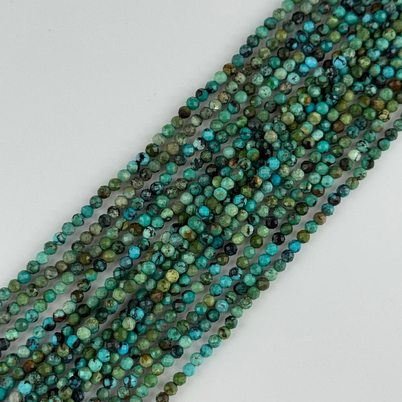 Faceted Round Stone Beads