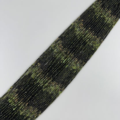 Serpentine Faceted Round Gemstone Beads - (A Quality)