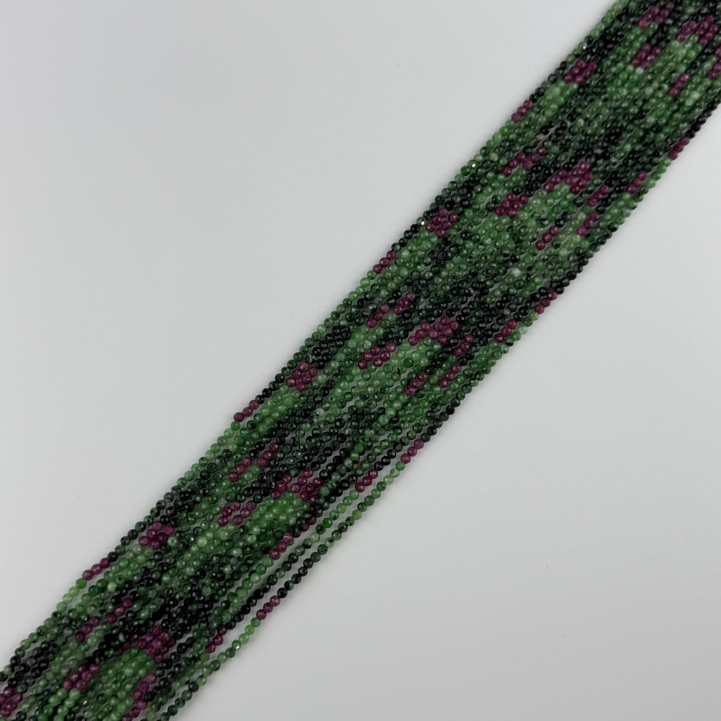 Ruby Zoisite Faceted Round Beads