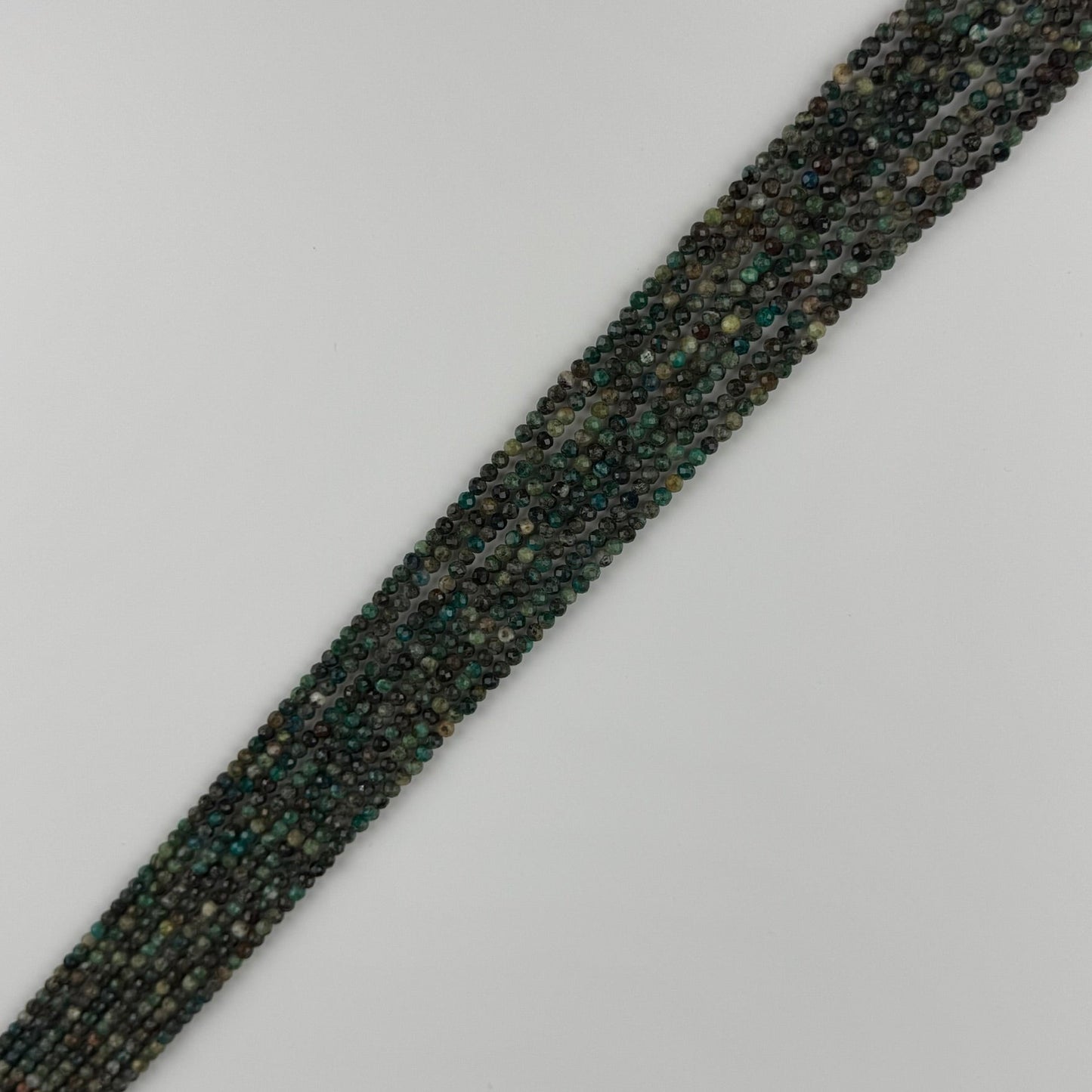 Chrysocolla Faceted Round Beads - (AB Quality)