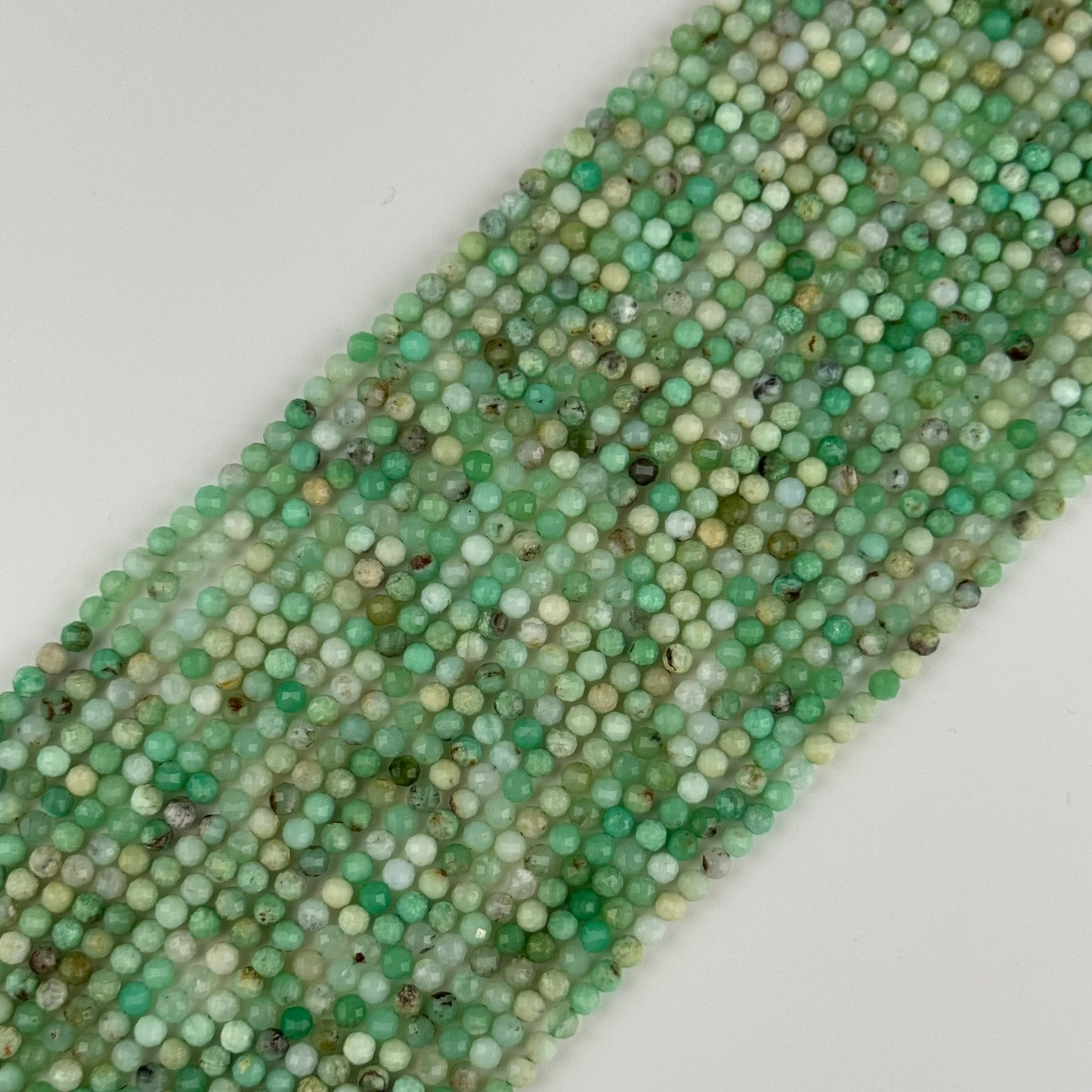 Chrysoprase Faceted Round - (A Quality)