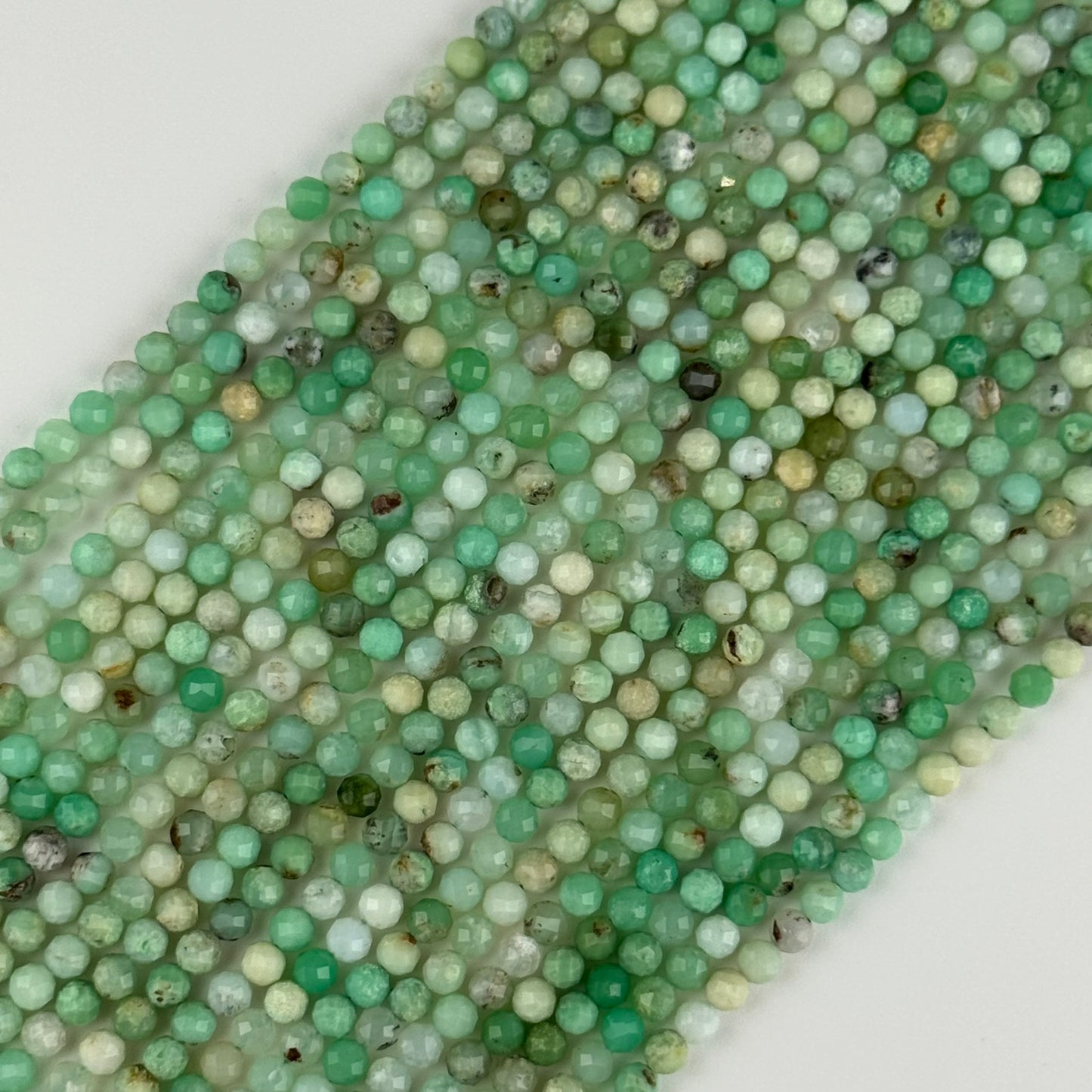 Chrysoprase Faceted Round - (A Quality)