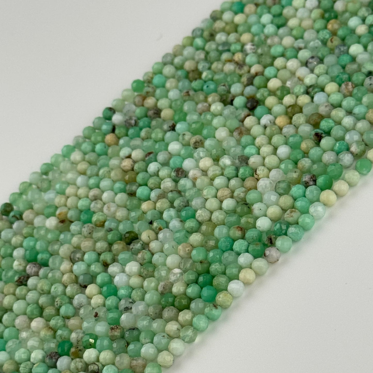Chrysoprase Faceted Round - (A Quality)