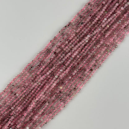 Epidot in Quartz Faceted Round Gemstone Beads - (AA Quality)