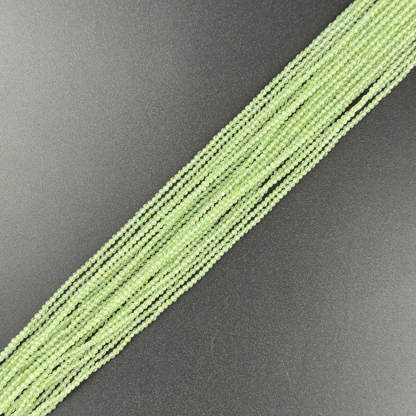 Prehnite Faceted Round Beads - (AAA Quality)