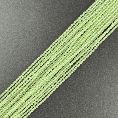 Prehnite Faceted Round Gemstone Beads - (AAA Quality)