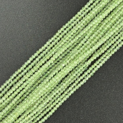 Prehnite Faceted Round Gemstone Beads - (AAA Quality)