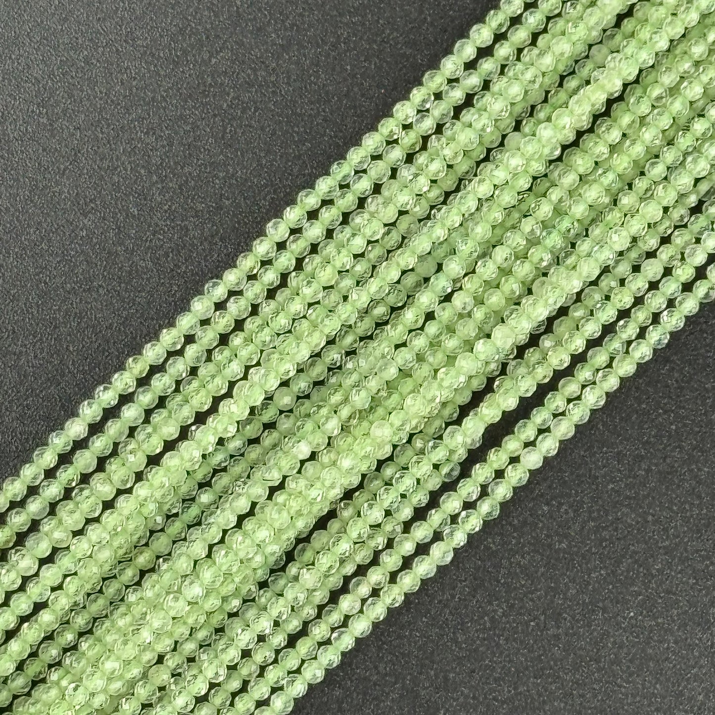 Prehnite Faceted Round Beads - (AAA Quality)