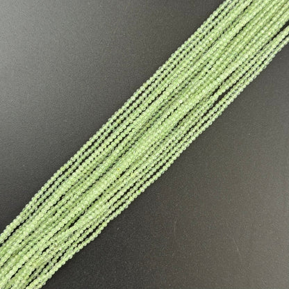 Prehnite Faceted Round Gemstone Beads - (AAA Quality)