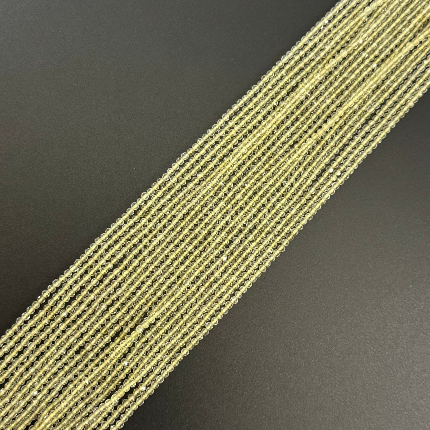 Lemon Quartz Faceted Round beads - (AAA Quality)