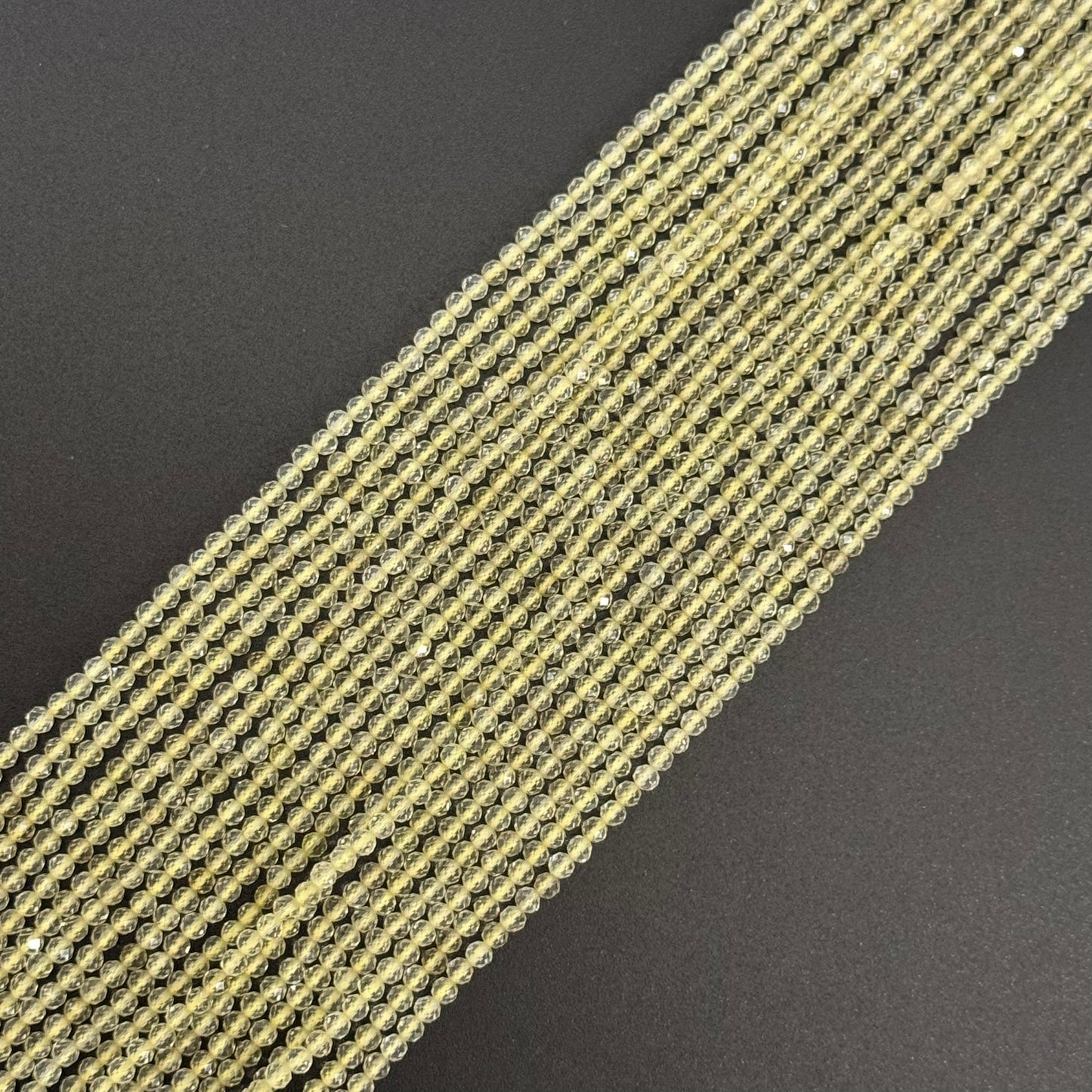 Lemon Quartz Faceted Round beads - (AAA Quality)