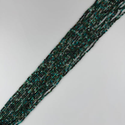 Polished Round Green Chrysocolla Precious Stone Beads - (A Quality)