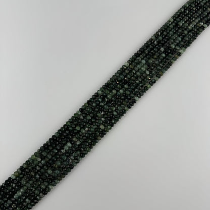 Serpentine Faceted Rondelle Gemstone Beads - (A Quality)