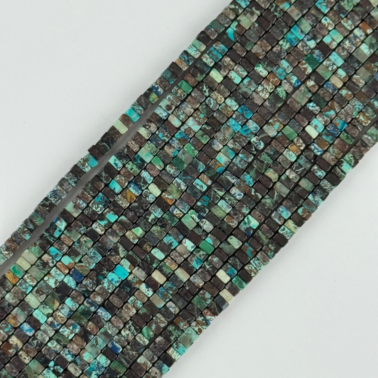 Flat Square Shattuckite Rare Gemstone Beads - (AAA Quality)