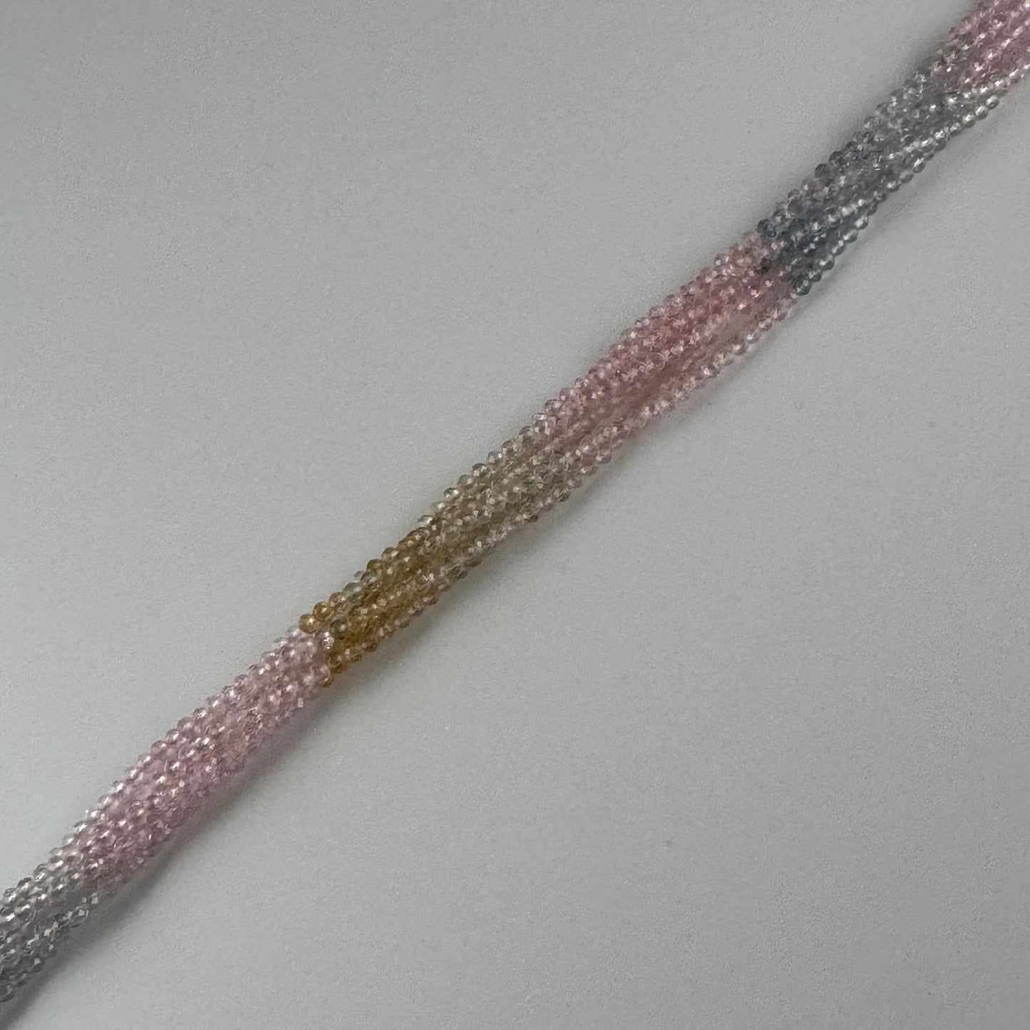 Aquamarine Morganite Faceted Round Beads