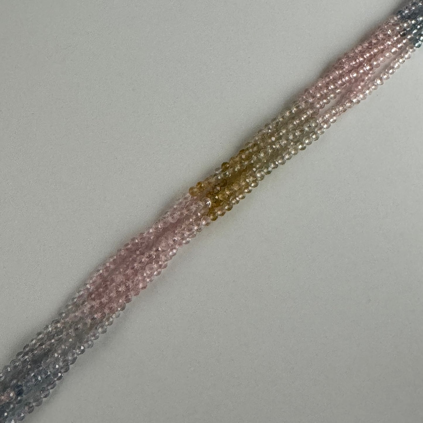 Aquamarine Morganite Faceted Round Beads