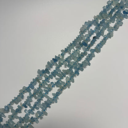 Aquamarine Rough - Side Drilled Blade Shape Gemstone Beads - (AA Quality)