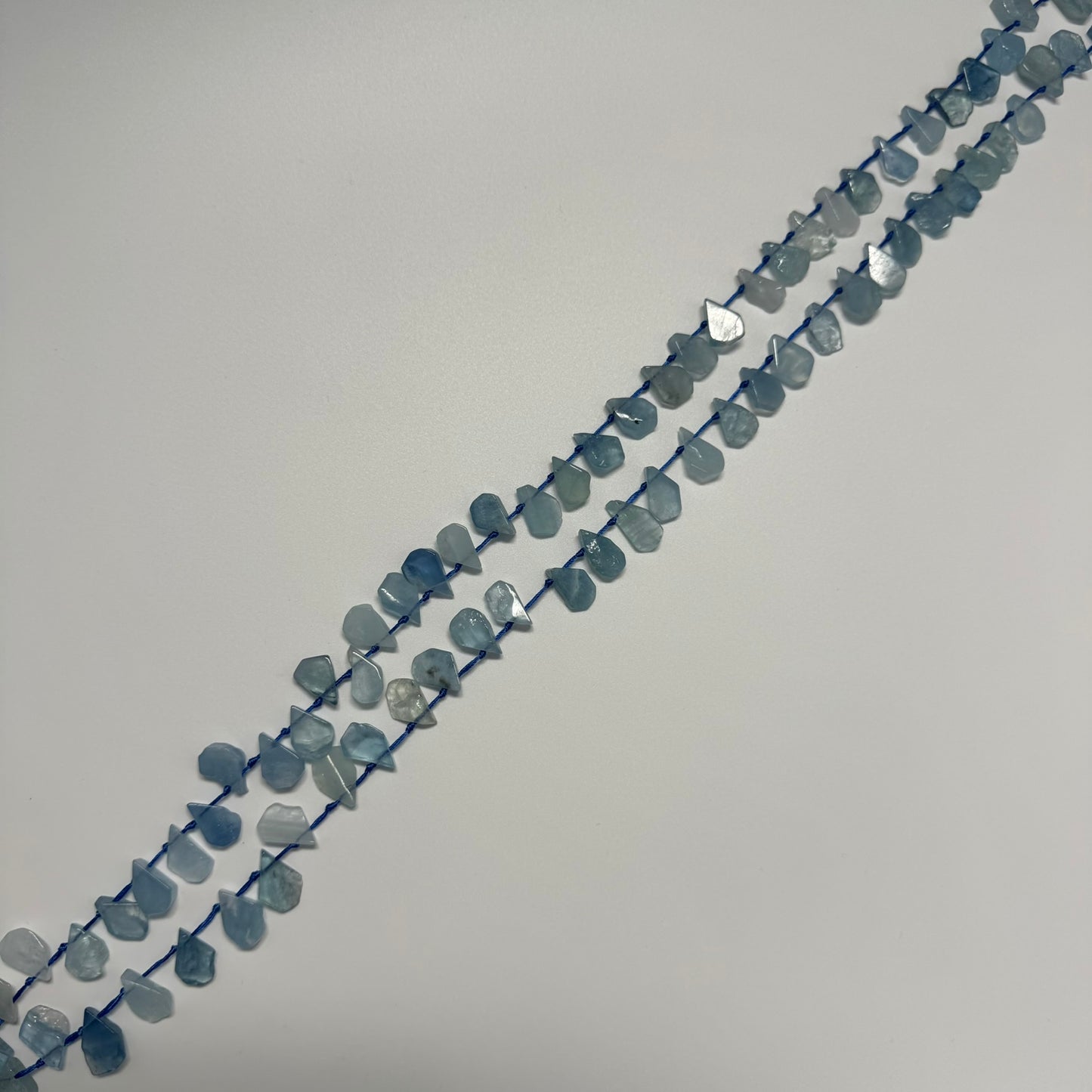 Aquamarine Pear Shaped Side Drilled Beads - (A Quality)