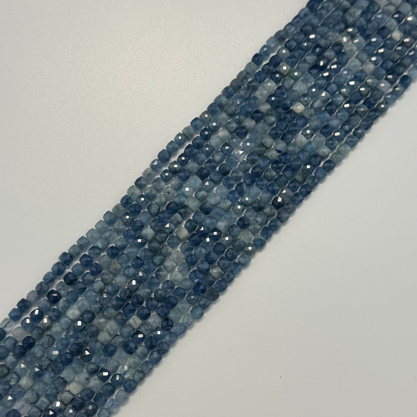 Aquamarine Square Gemstone Beads
