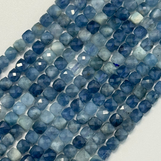 Aquamarine Square Gemstone Beads