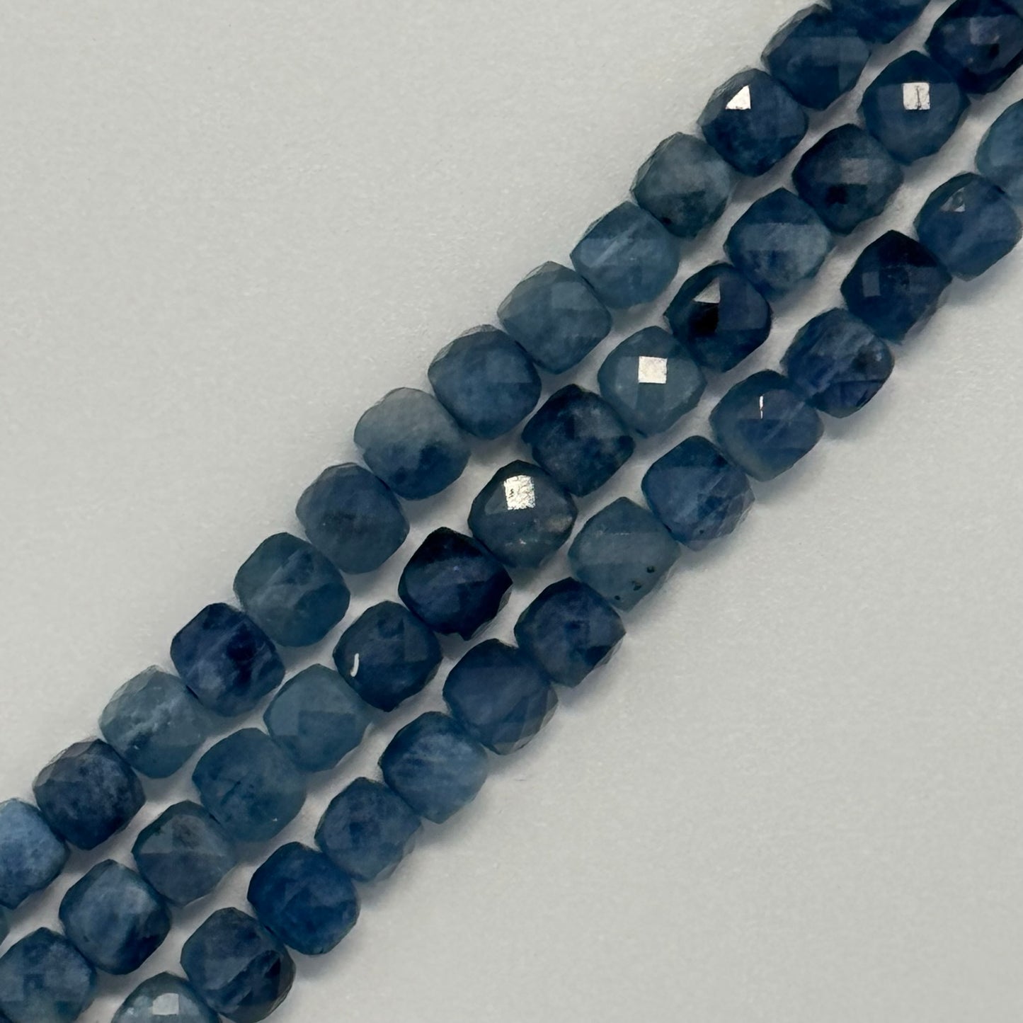 Aquamarine Square Gemstone Beads