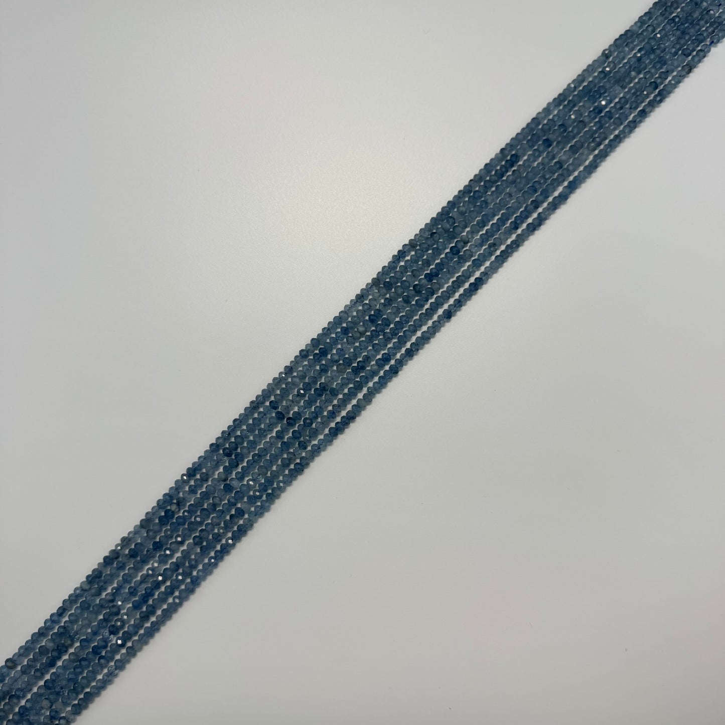 Aquamarine Faceted Rondelle Gemstone Beads