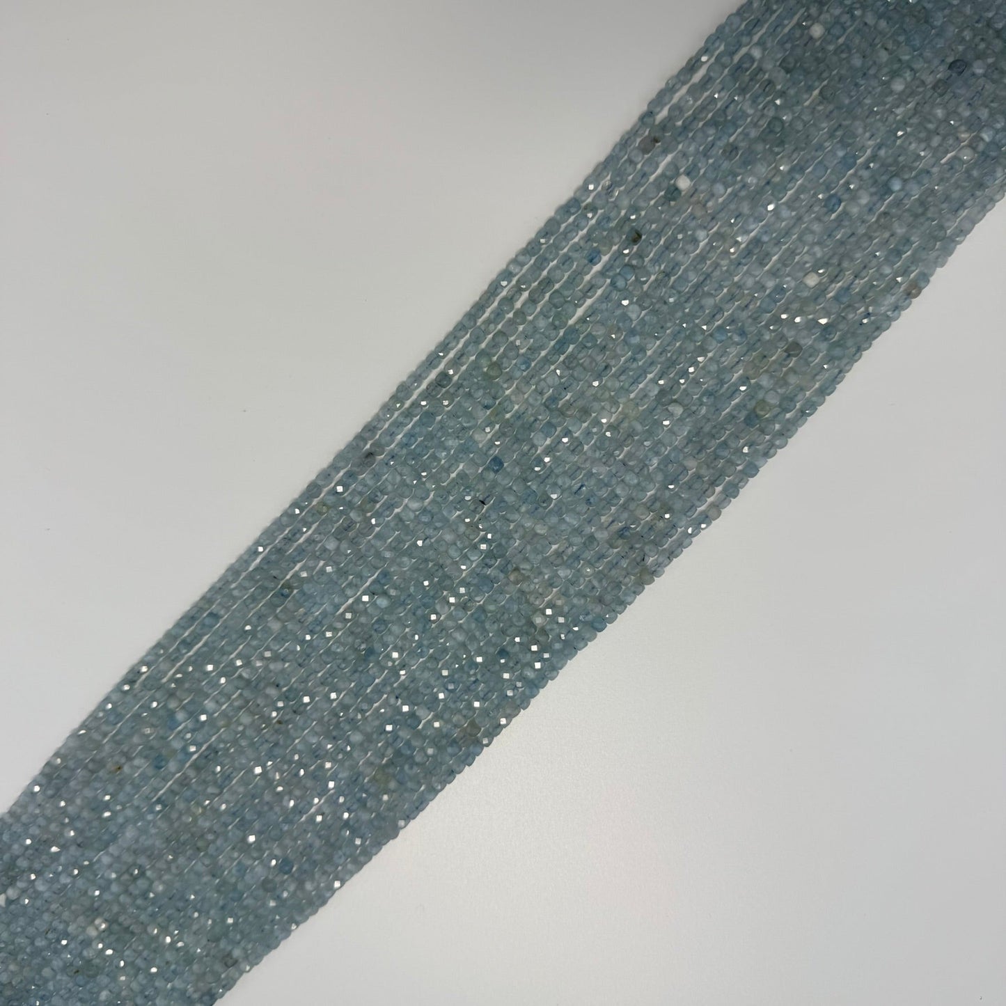 Aquamarine Square Gemstone Beads