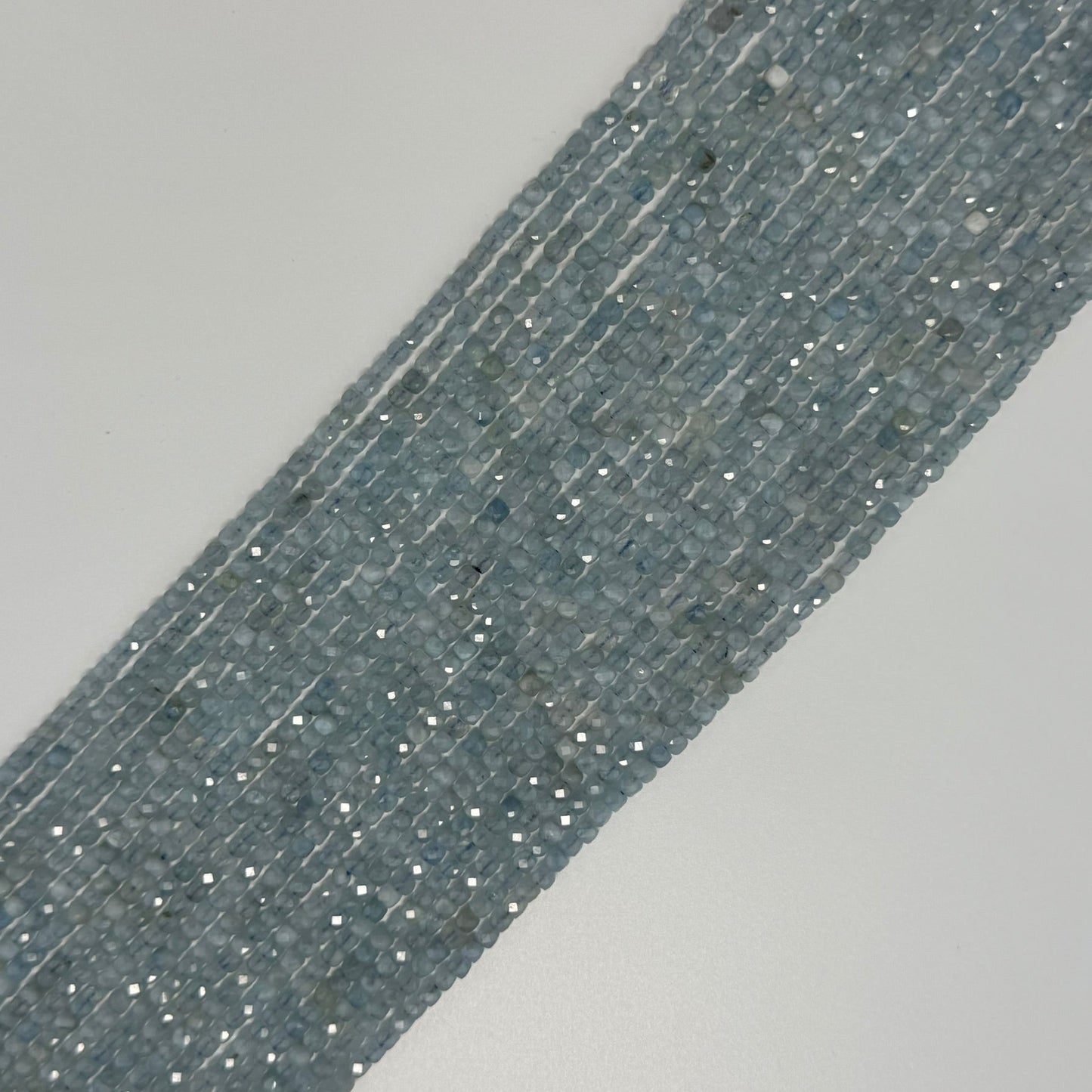 Aquamarine Square Gemstone Beads