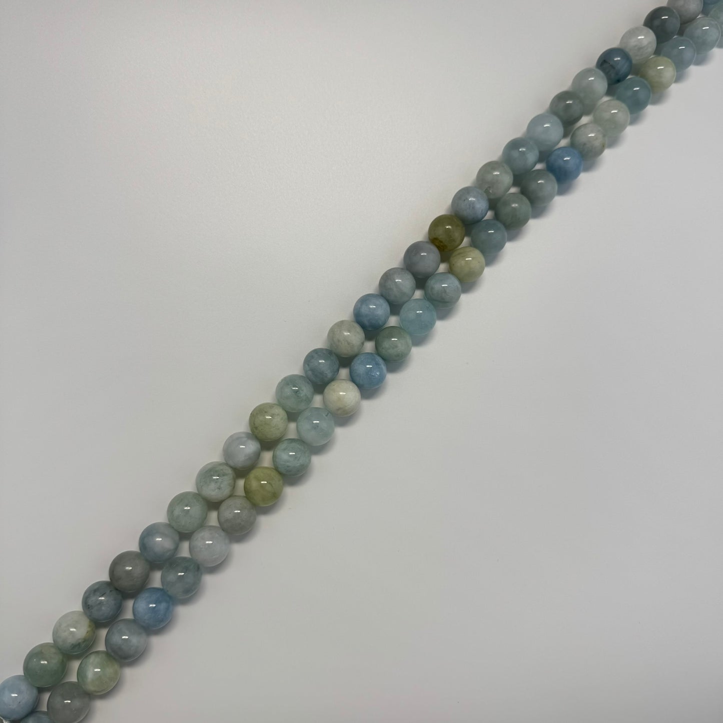 Aquamarine Round Polished Beads