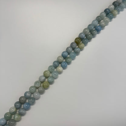 Aquamarine Round Polished Gemstone Beads