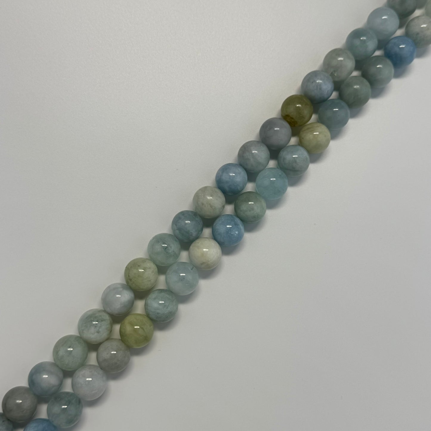 Aquamarine Round Polished Beads