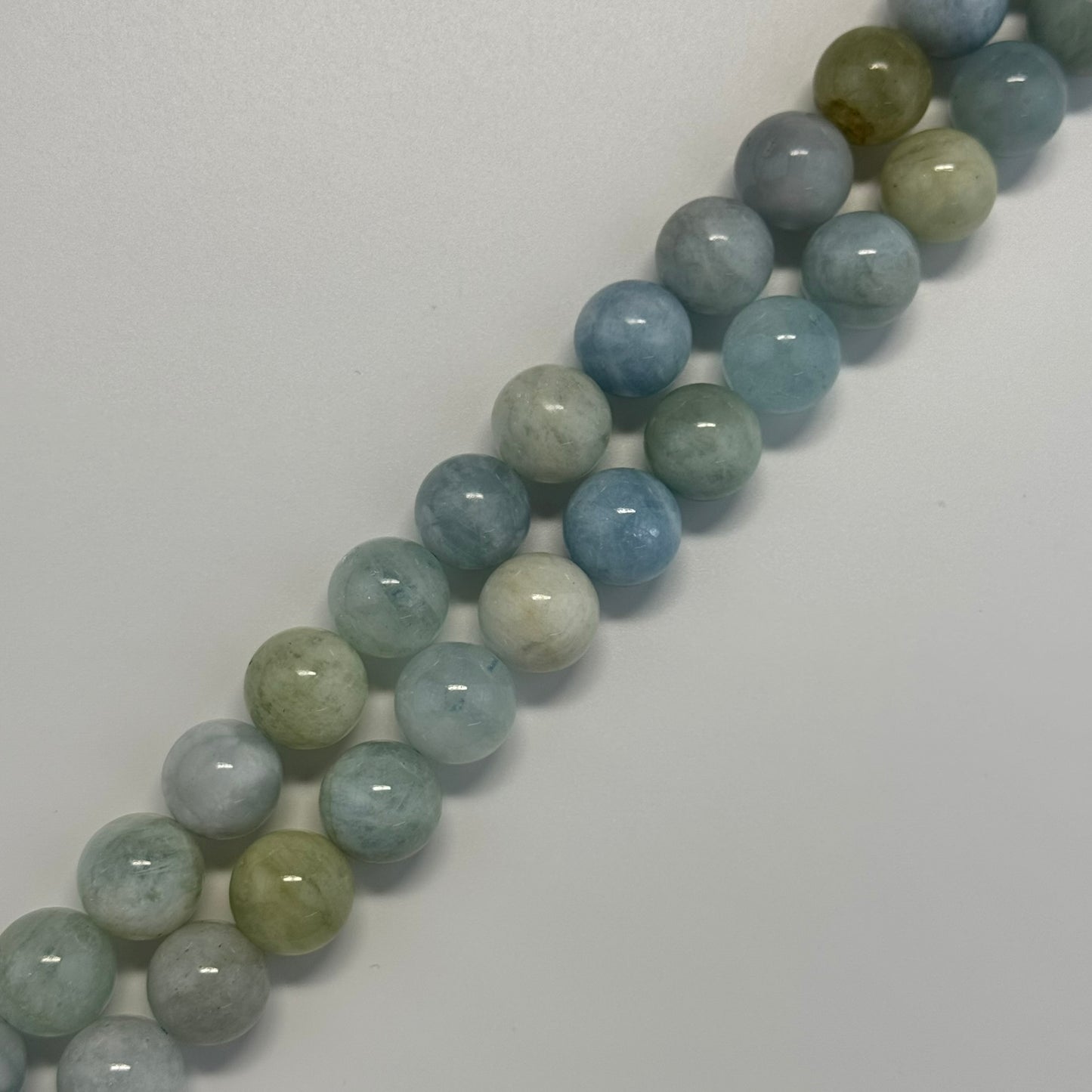 Aquamarine Round Polished Beads