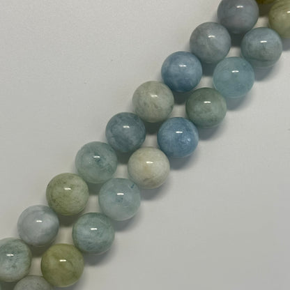 Aquamarine Round Polished Gemstone Beads
