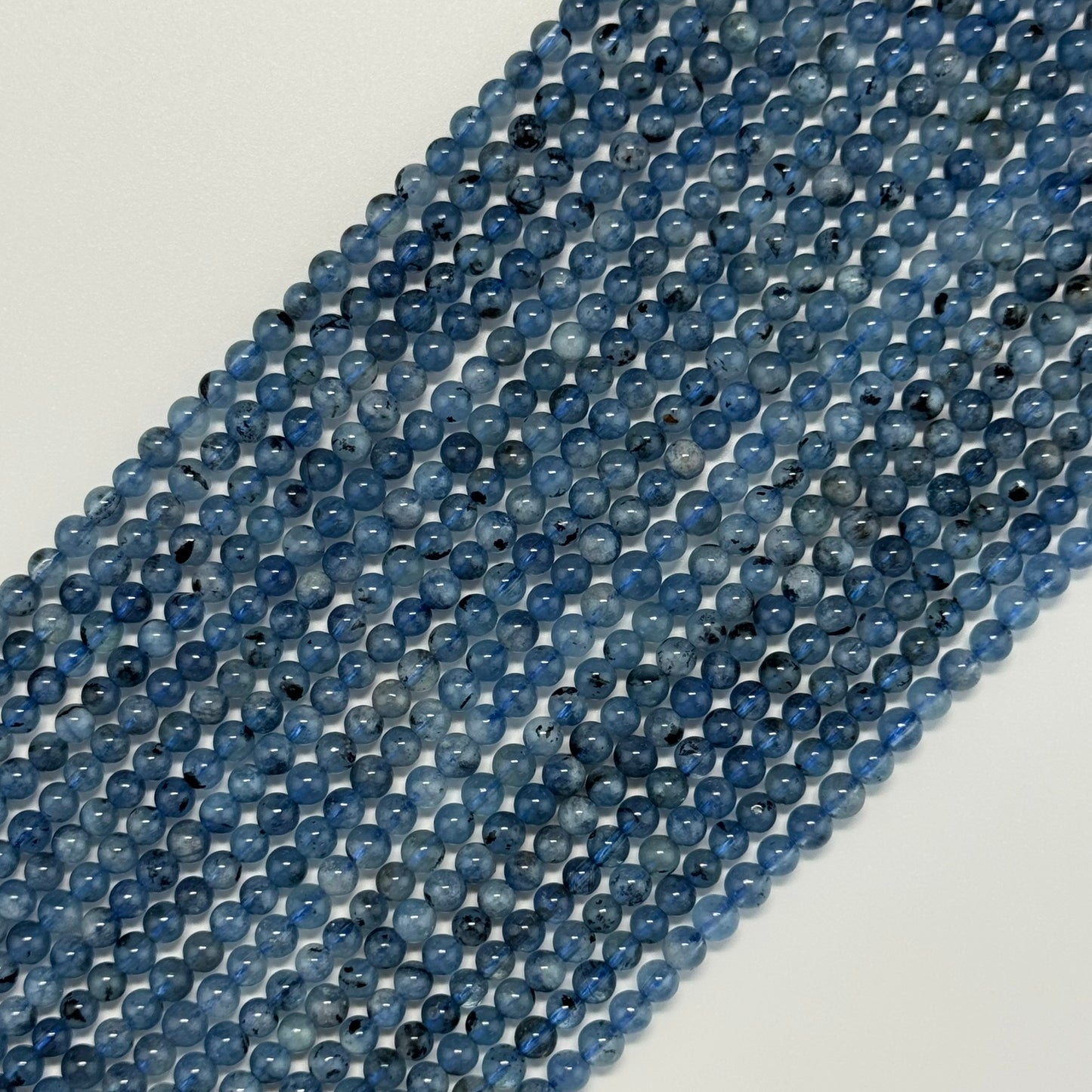 Aquamarine Round Polished Beads - (AA Quality)