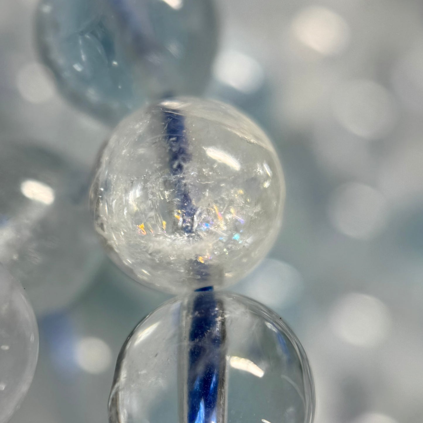 Aquamarine Round Polished Beads - (AA Quality)