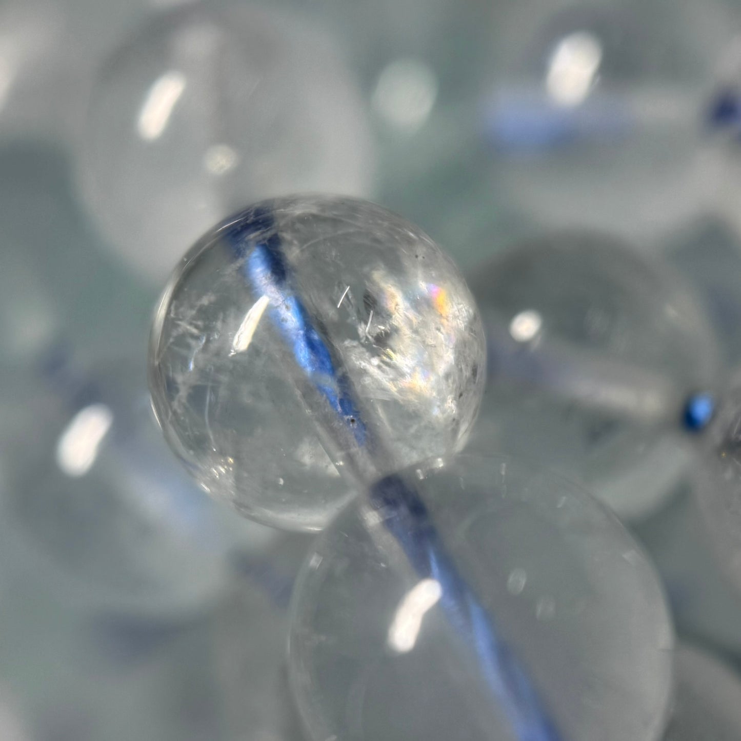 Aquamarine Round Polished Beads - (AA Quality)