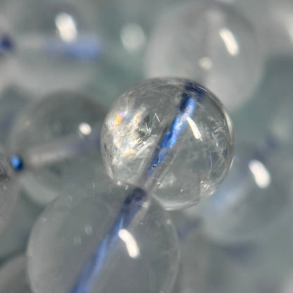 Aquamarine Round Polished Gemstone Beads - (AA Quality)