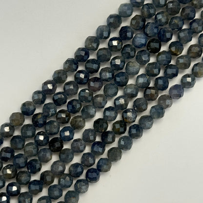 Sapphire Natural Faceted Round Beads