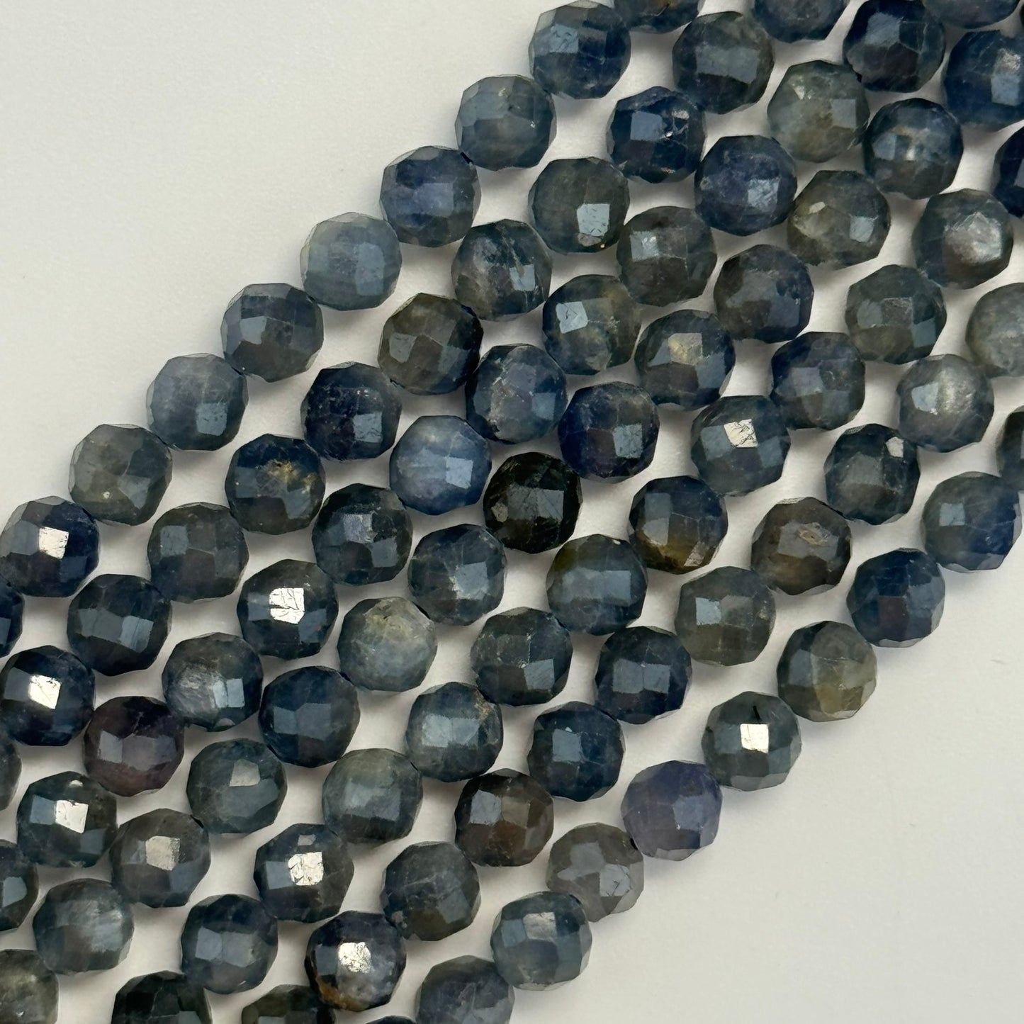 Sapphire Natural Faceted Round Beads