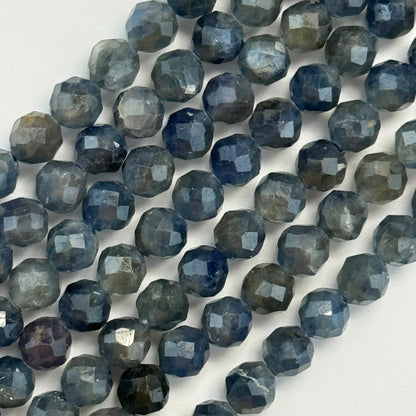 Sapphire Natural Faceted Round Beads