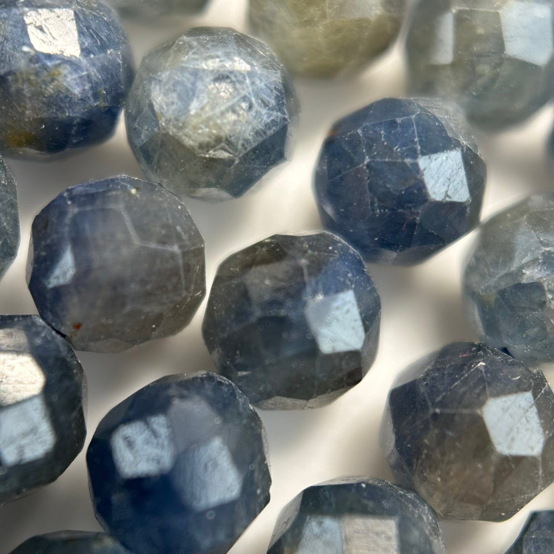 Sapphire Natural Faceted Round Beads