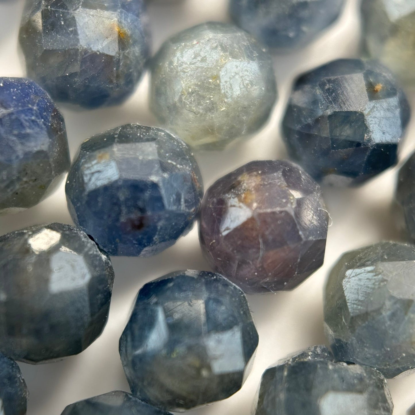 Sapphire Natural Faceted Round Beads