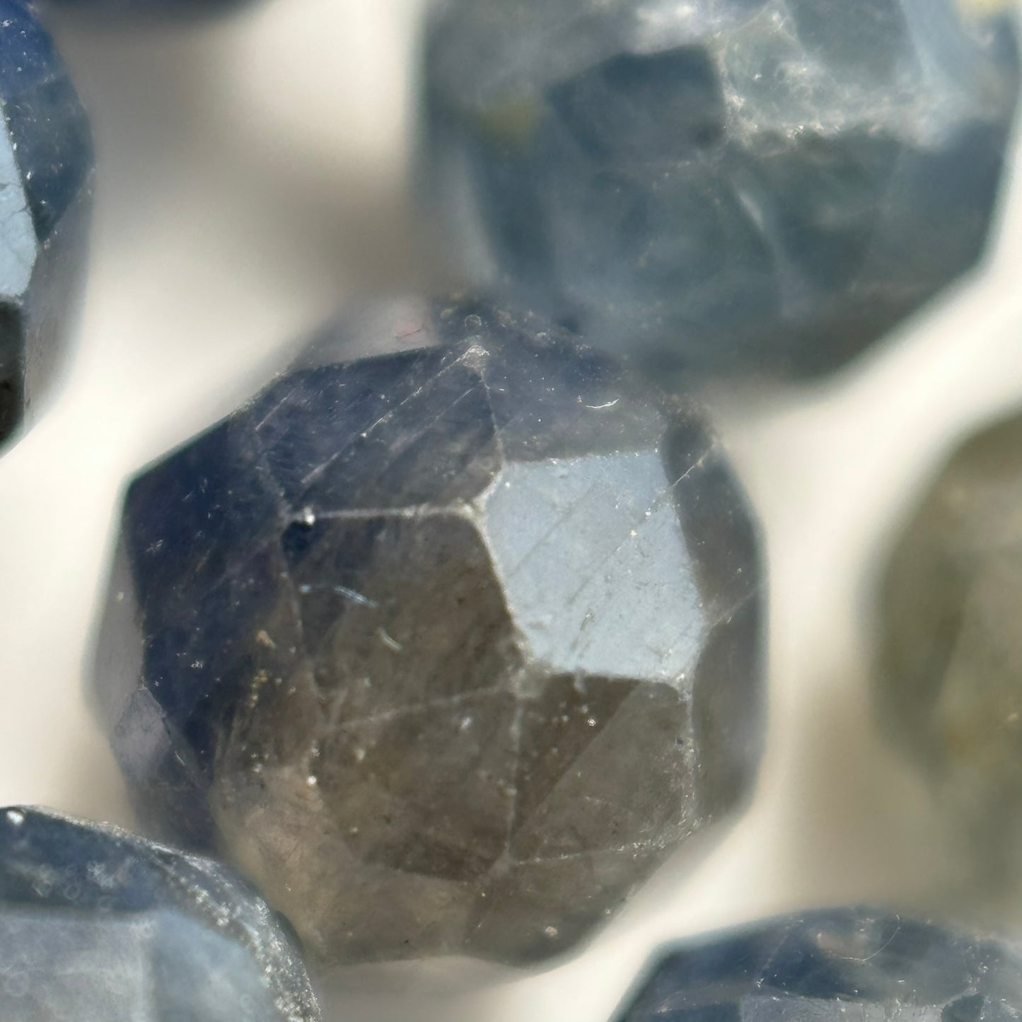 Sapphire Natural Faceted Round Beads