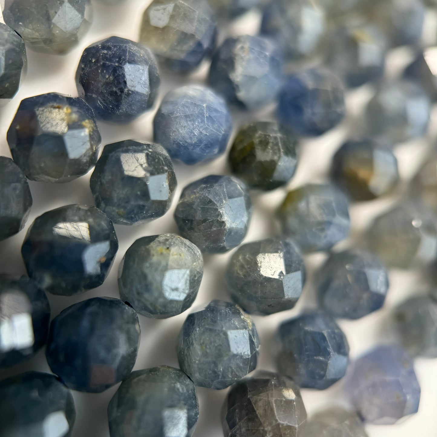 Sapphire Natural Faceted Round Beads