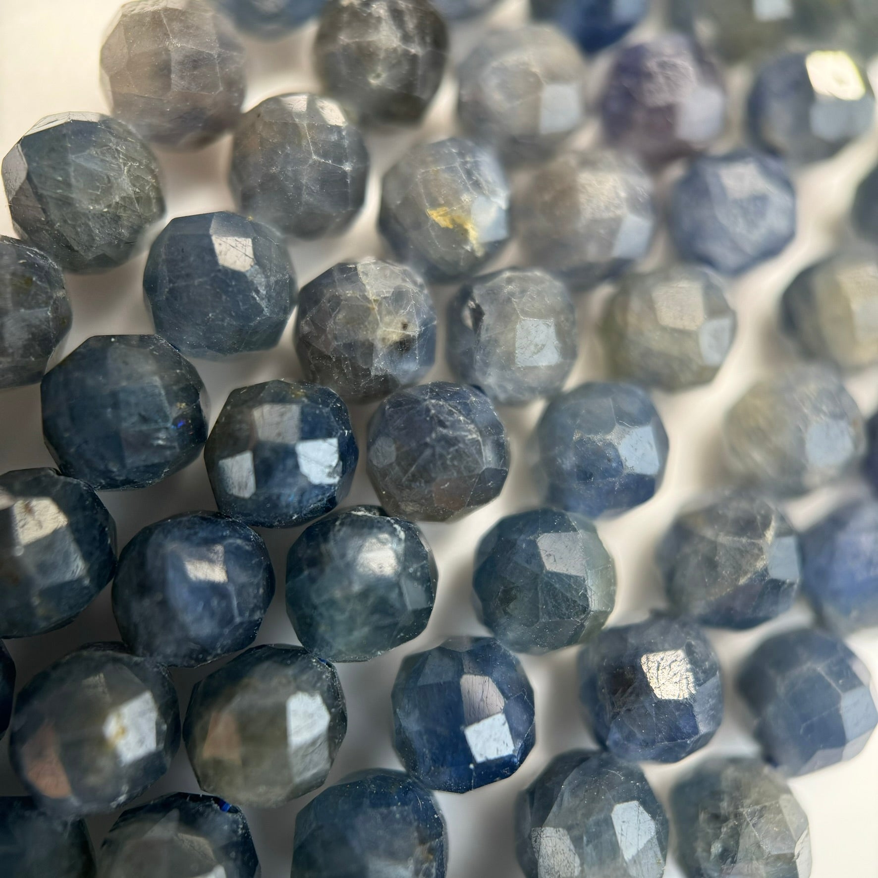 Sapphire Natural Faceted Round Beads