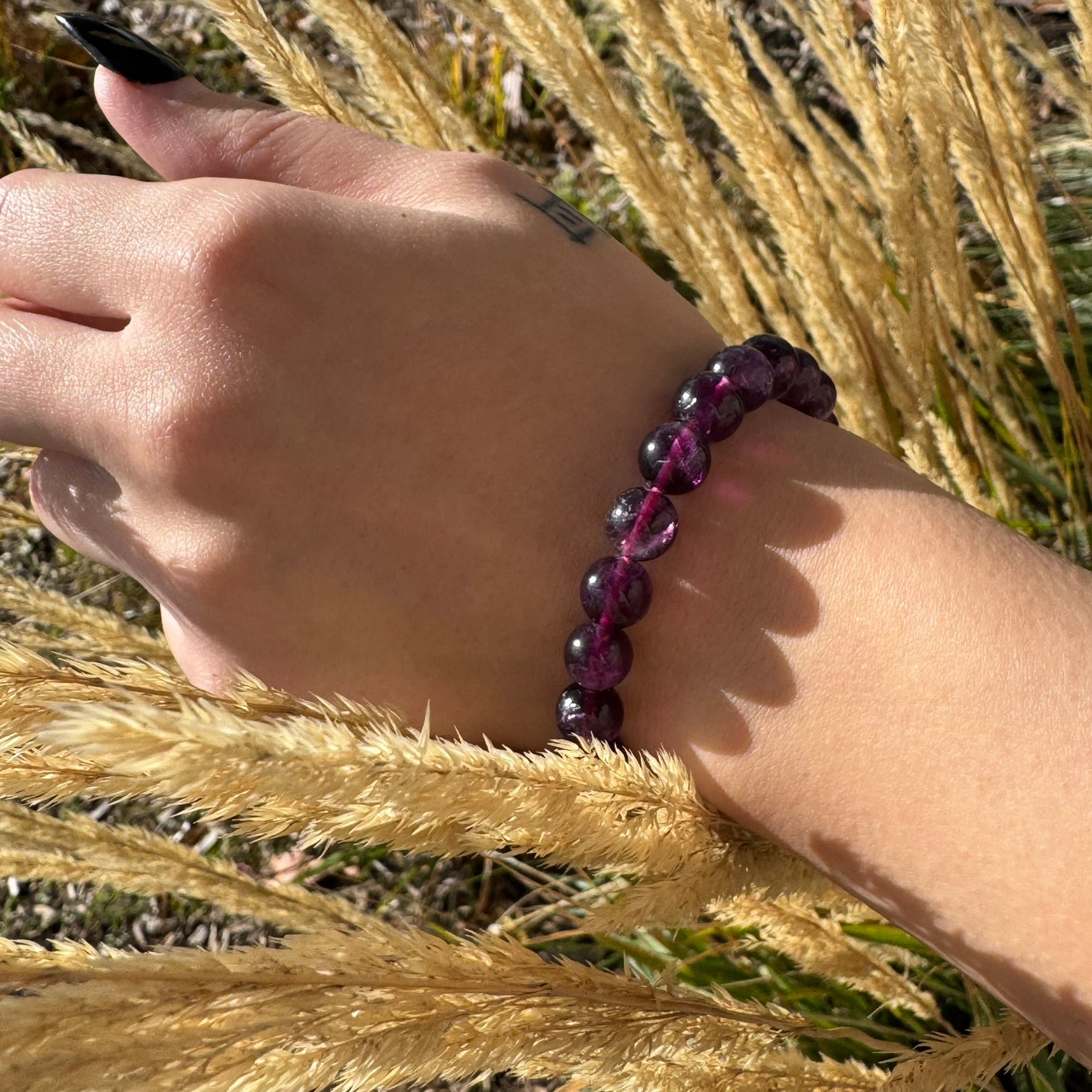 Purple Fluorite Bracelet – Natural Gemstone Jewelry
